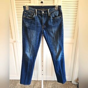 Levis 511 Jeans Men 31x32 Blue Straight Dark Wash Stretch VGUC 31x32